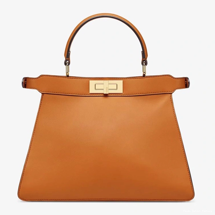 Affordable HOT ISeeU Medium In Laether Peekaboo Brown Nappa Bag Fendi 0805